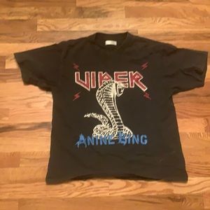 Anine Bing Viper Serpent Faded Black T-Shirt